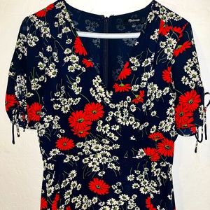 Beautiful Floral Madewell Midi Dress Size 2